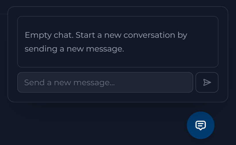 Floating chat popover with unread message indicator