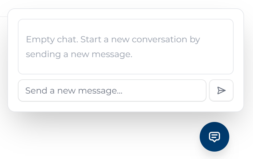 Floating chat popover with unread message indicator